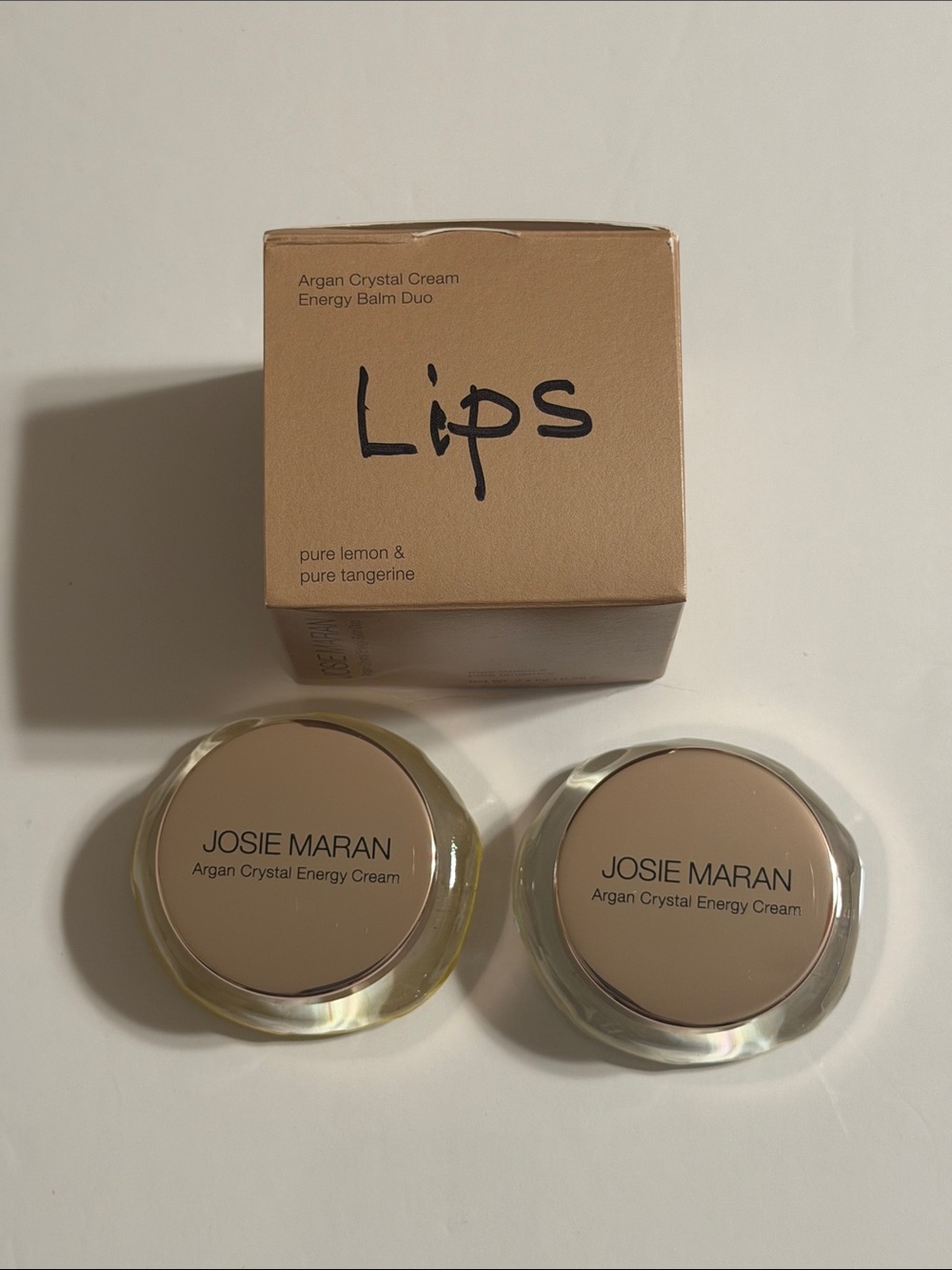 JOSIE MARAN Crystal Energy Lip Balm Duo Pure Lemon and Pure Tangerine 2X8g